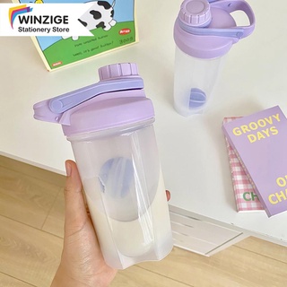 bình nước cute có ống hút cho học sinh 700ml Bình đựng nước 500ml có quả bóng trộn tiện dụng mang đi du lịch