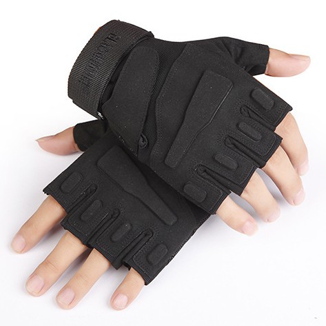 ❤️ HOTSALE ❤️  Găng tay nam hở ngón BLACKHAWK, bao tay xe máy 3/4