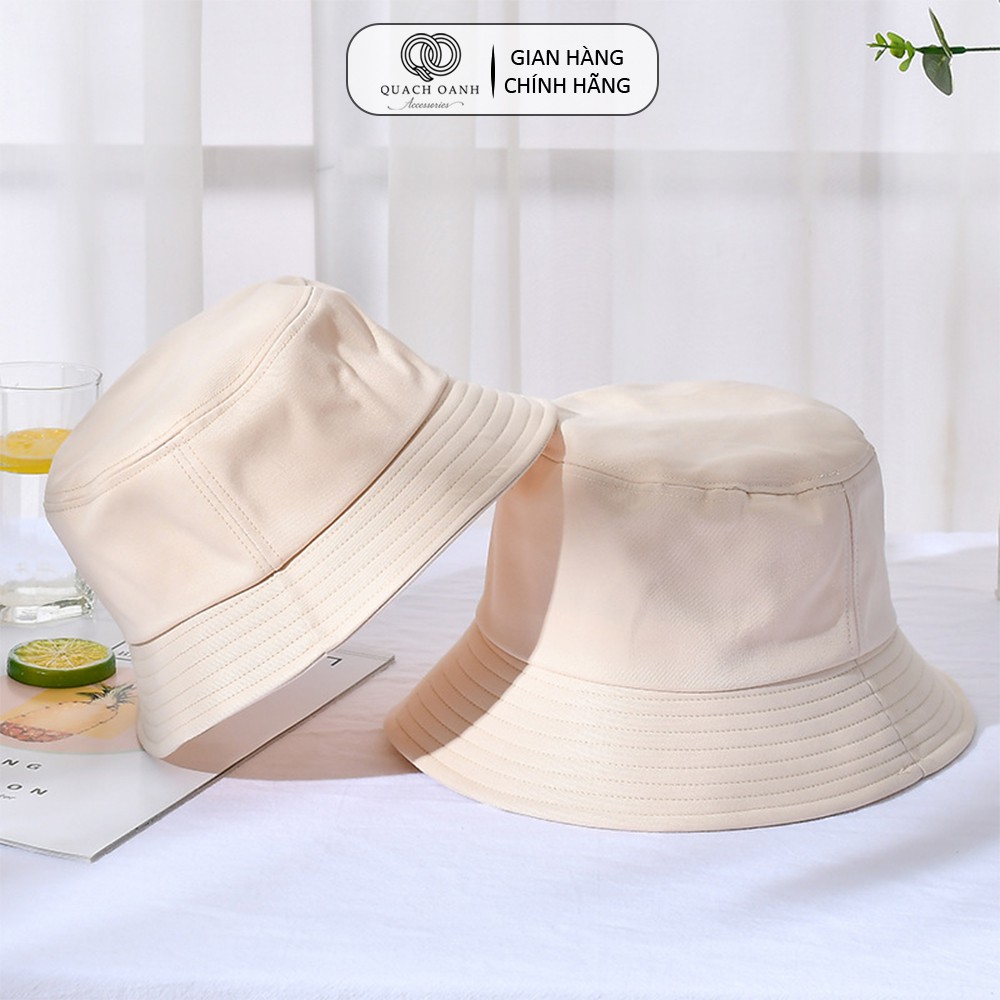 Mũ nón bucket unisex QO ACCESSORIES tai bèo trơn MU24