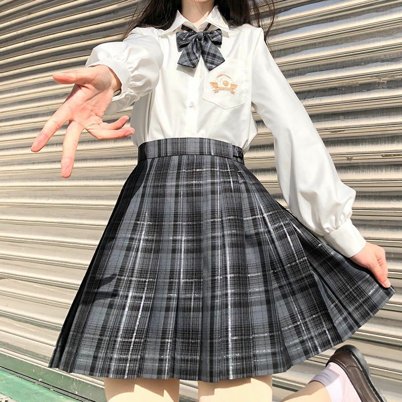 Váy JK nữ sinh đại học màu đen xám cao cấp nhà Dory