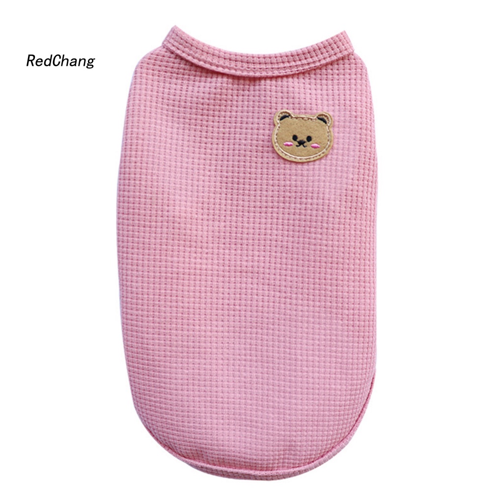 Áo Ba Lỗ Polyester In Họa Tiết Gấu Waffle Thoải Mái Thời Trang Mùa Hè Cho Cún Cưng
