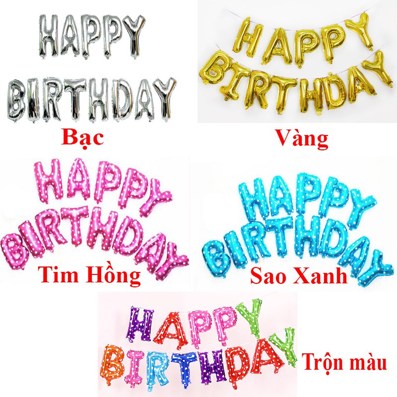 Set bóng chữ HAPPY BIRTHDAY - shoptienich92 tienich