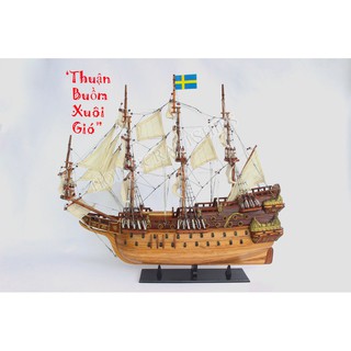 Mô hình tàu thuyền chiến Wasa đỏ (Thân: 50cm)