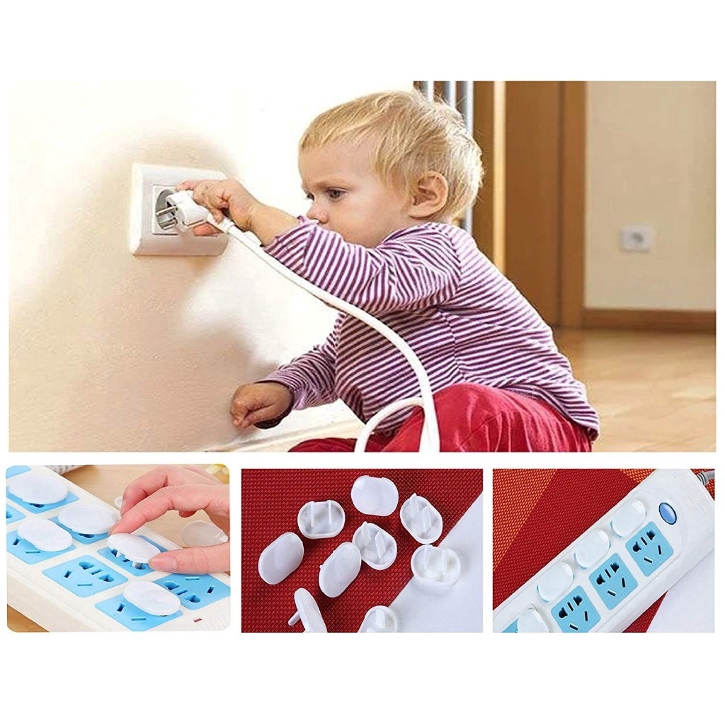 Bộ 20 cái nắp nhựa đậy ổ cắm điện bảo vệ an toàn cho trẻ nhỏ