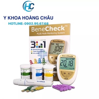 Máy đo đường huyết 3 trong 1 benecheck plus - máy đo đường huyết , mỡ máu, axit uric trong máu