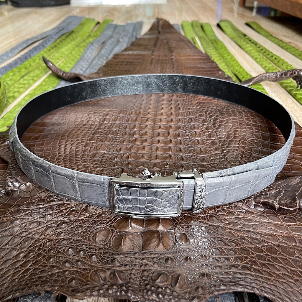 Thắt Lưng Da Cá Sấu Thật 100%, Loại Da Gai Liền Nguyên Con STM348 Size Rộng 3.4cm Và 3.8cm Đủ Màu Sắc Bảo Hành 2 Năm