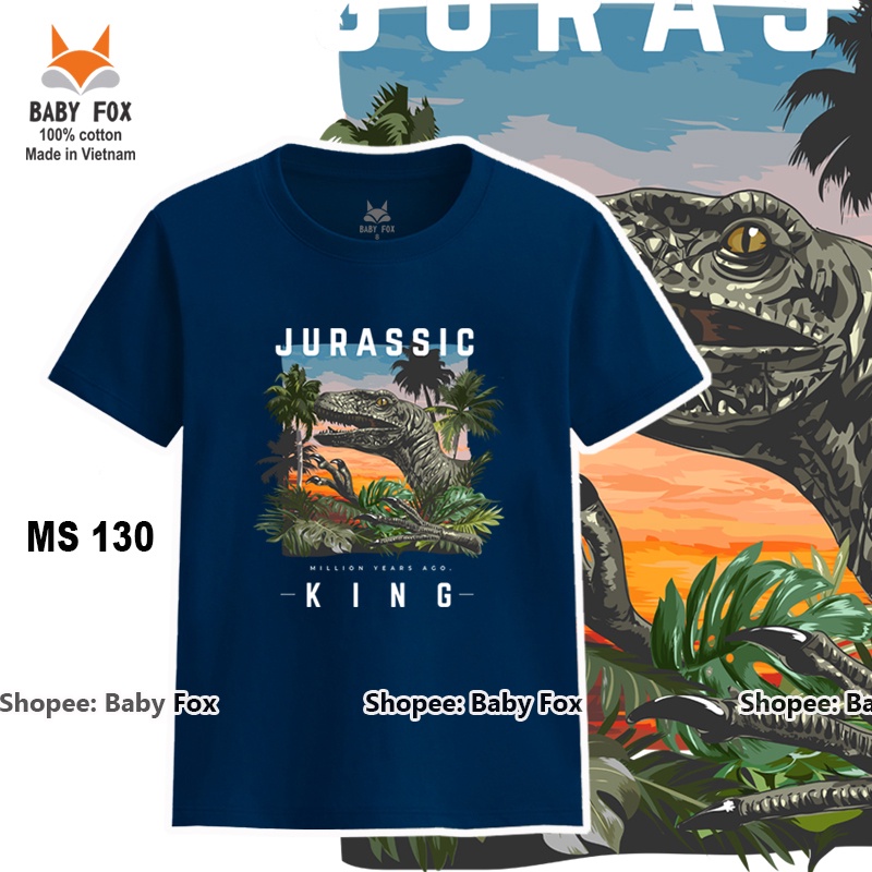 Áo thun bé trai 100% cotton loại tốt, áo phông thương hiệu BABY FOX size nhí, trung, đại