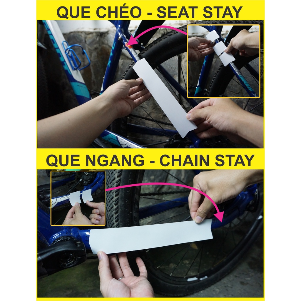 Miếng dán bọc sườn xe đạp chống trầy xước xe đạp địa hình/đua/touring | Miếng dán bảo vệ xe đạp | CycleWrap