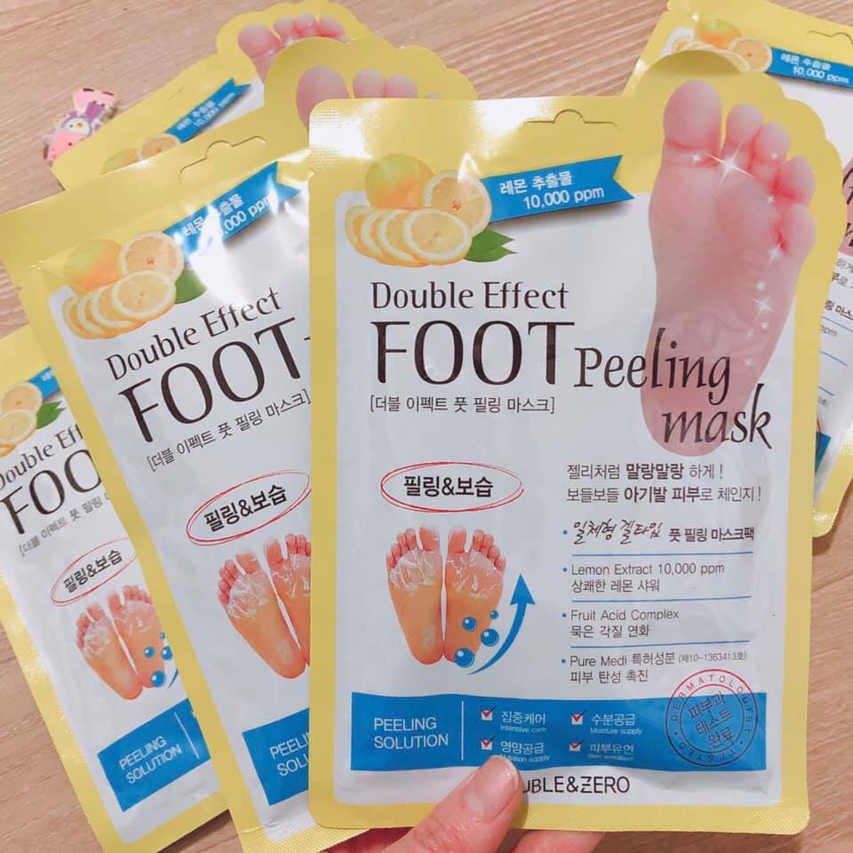 Mặt nạ tẩy tế bào da chết chân Double Effect Foot Feeling Mask