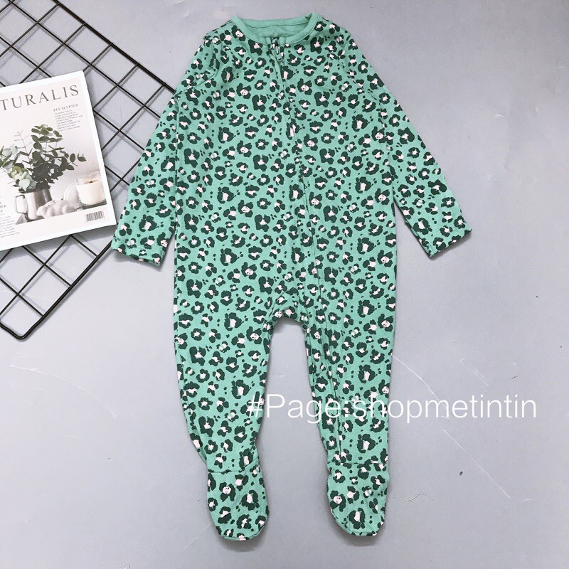 Body liền tất cotton cho bé (beo.xanh 9m,24m)