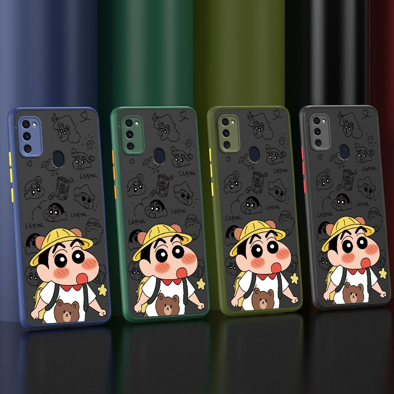 Ốp Điện Thoại In Hoạt Hình Cậu Bé Bút Chì Shin-chan Cho Samsung Galaxy M51 M31 M21 M20 M12 M10 M30S M11 M62 F62 For Soft Case Phone Casing Camera Lens Protector Full Cover simple Silicone Cases mobile covers