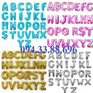 Bóng chữ cái ghép tên đủ 4 mầu - Bóng sinh nhật chữ cái - bóng ghép tên - bóng chữ ghép tên