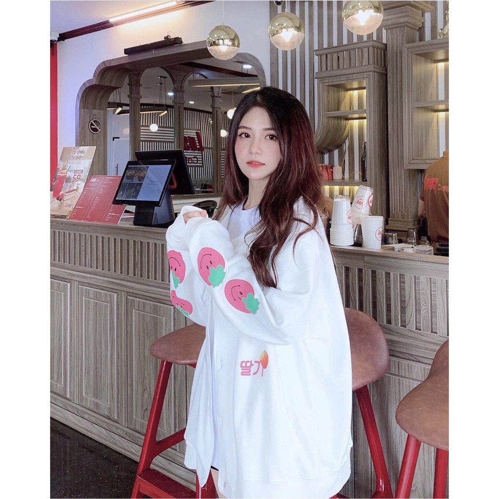 Áo Cardigan TRÁI DÂU CUTE Ulzzang Unisex 1hitshop | BigBuy360 - bigbuy360.vn
