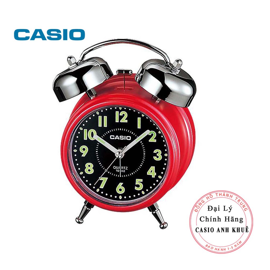 Đồng hồ để bàn Casio TQ-362-4ADF có đèn chuông báo thức, dạ quang ( 13.6×10.6×6 cm )