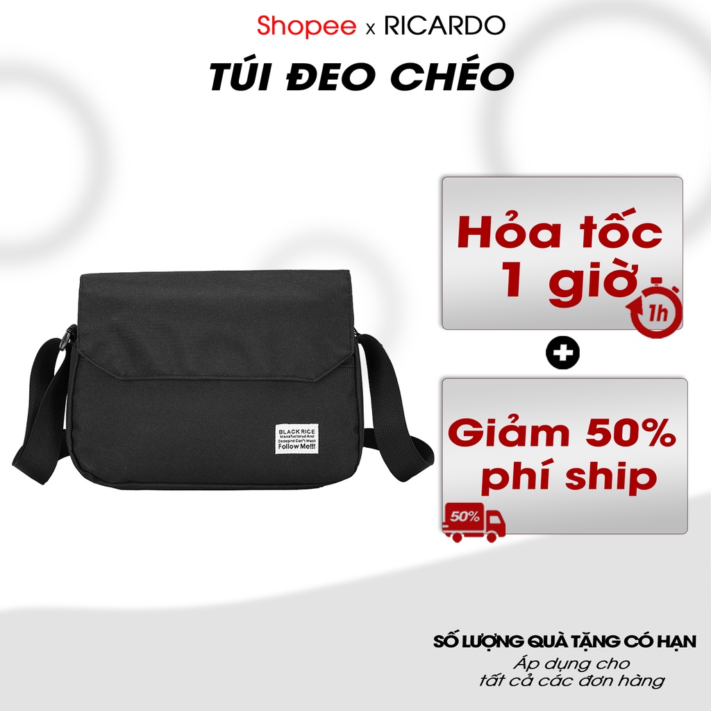 Túi đeo chéo nam nữ thời trang, Túi đeo chéo unisex vải canvas phong cách cá tính hàn quốc - L085