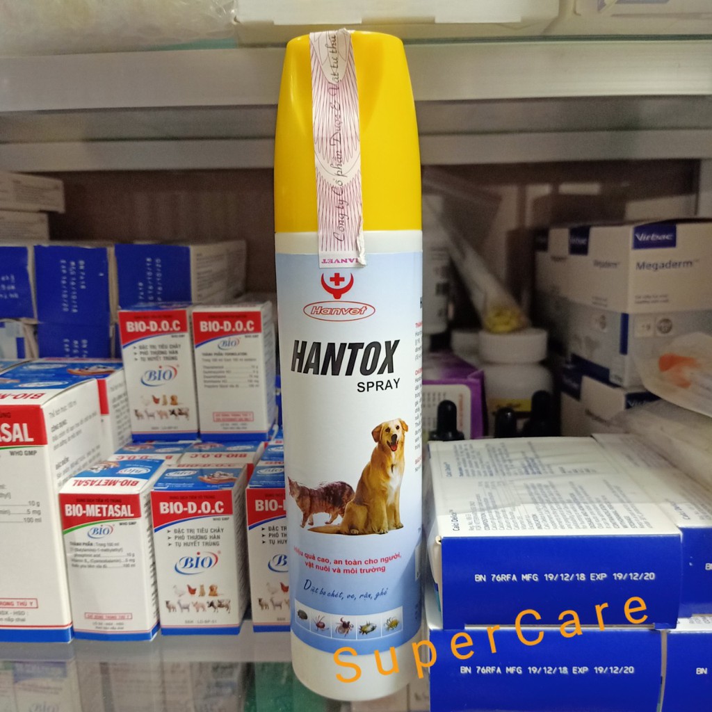HANTOX SPRAY 300ml - Xịt Ve Bọ Chét Rận Ghẻ Chó Mèo