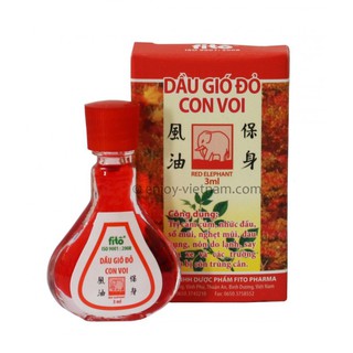 Dầu gió đỏ con voi 3ml chính hãng của dược phẩm Fito