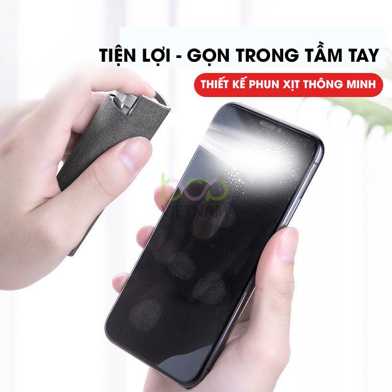 Dụng Cụ Lau Điện Thoại Cầm Tay Chuyên Nghiệp Kèm Bình Xịt Lau Kính Dung Tích Bình Xịt 10ml