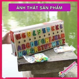 Đồ Chơi Gỗ Bảng Học Chữ Cái Và Số Đếm Đa Năng Giáo Cụ Montessori