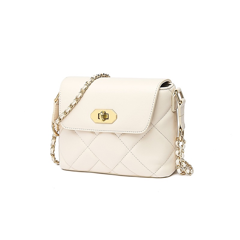 Túi xách đeo vai IELGY họa tiết hình thoi phối chuỗi xích sành điệu thời trang cho nữ