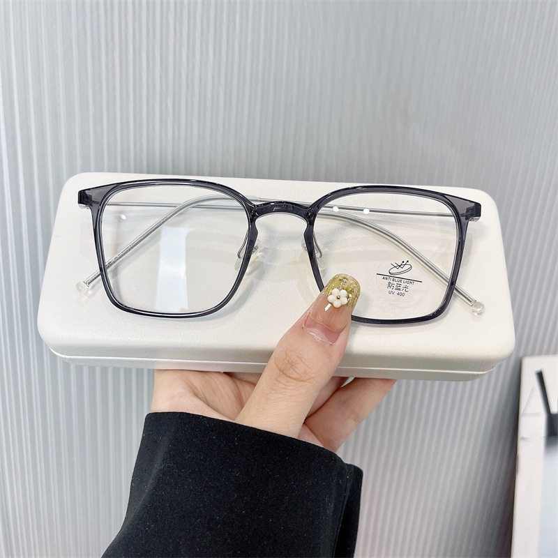 Mắt Kính Gọng Vuông Siêu Nhẹ Chống Ánh Sáng Xanh TR90 Thời Trang Hàn Quốc