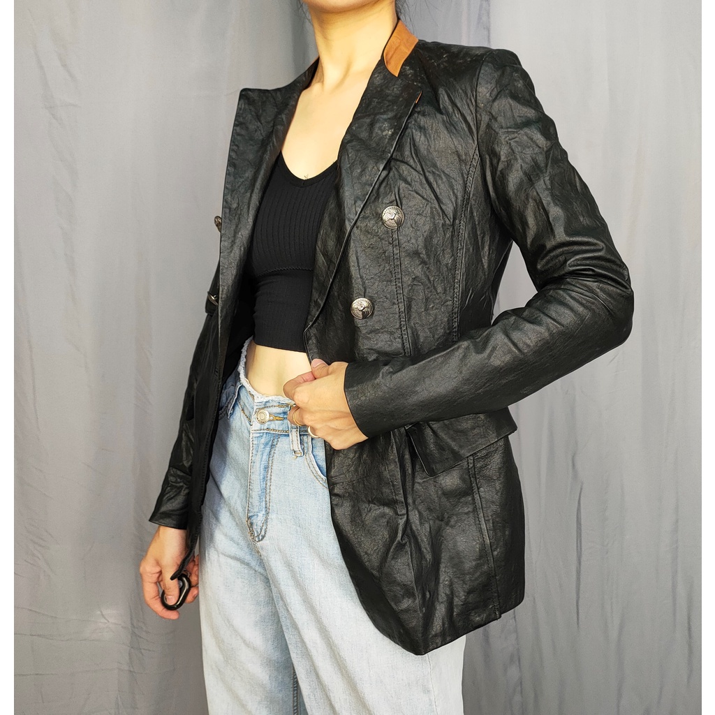 Áo blazer da thật size M Second-hand- Đồ Si Bon AD125