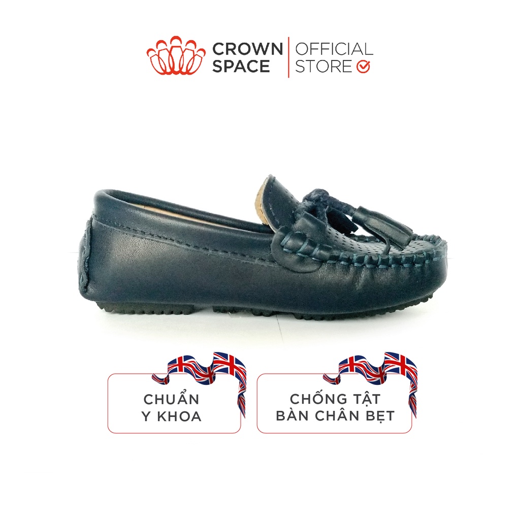 Giày Lười Loafer Bé Trai Đẹp CrownUK George Louis Moccasin Trẻ em Nam Cao Cấp CRUK440