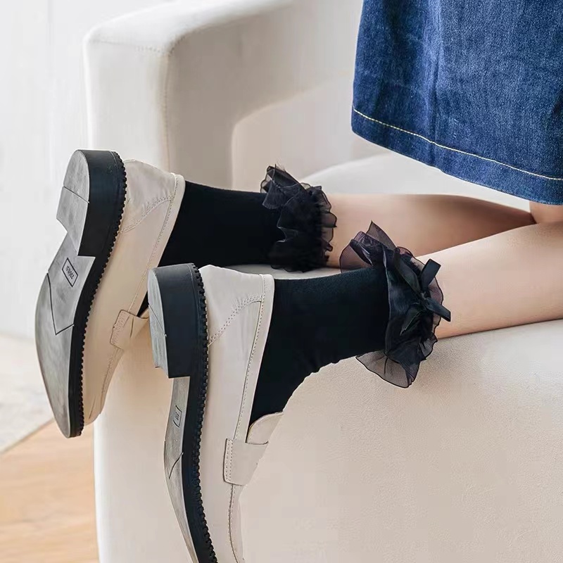 Vớ Ren Đính Nơ Phong Cách Lolita Dễ Thương Cho Nữ