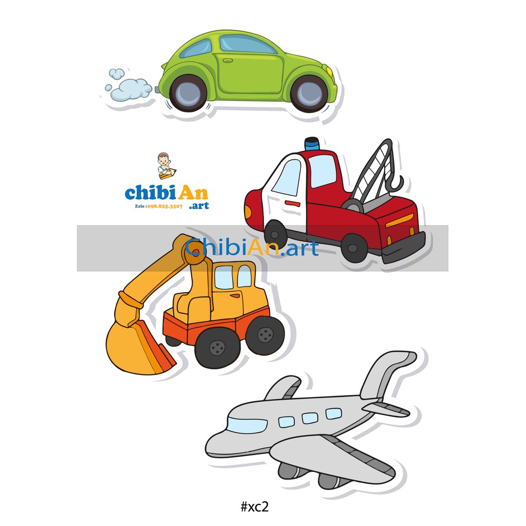 Hình Dán - Sticker Dán - Kute Dễ Thương Cho Bé - Dạy Bé Nhận Biết Hình Ảnh - Đồ Vật - Hoa Quả - Xe Cộ