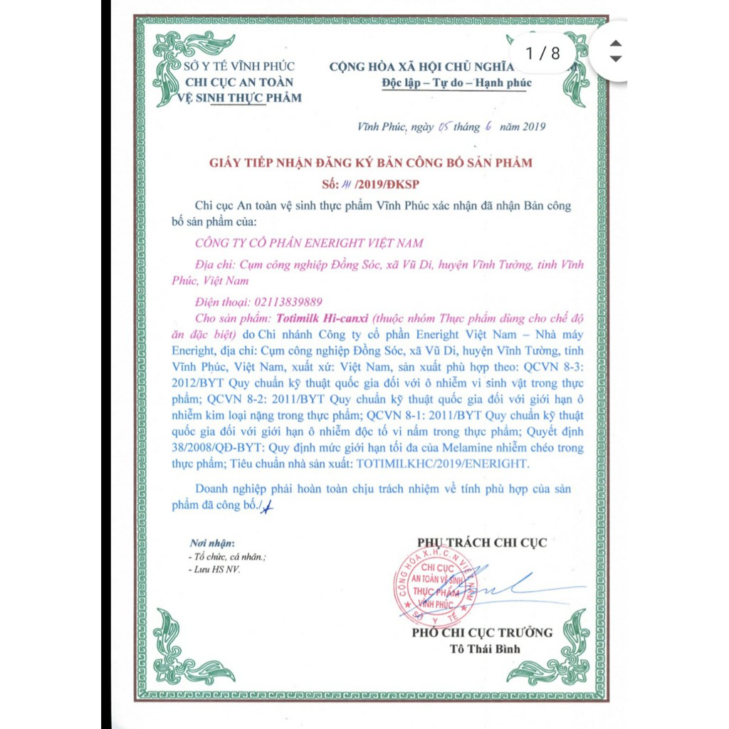 Sữa Totimilk Hi-canxi 900g