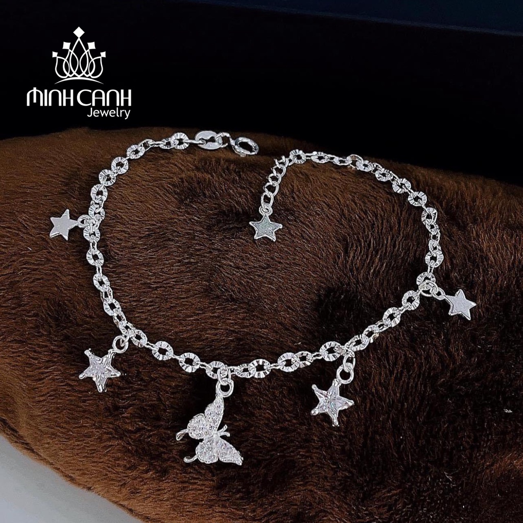 Lắc Tay Bạc Bướm Mix Sao Minh Canh Jewelry