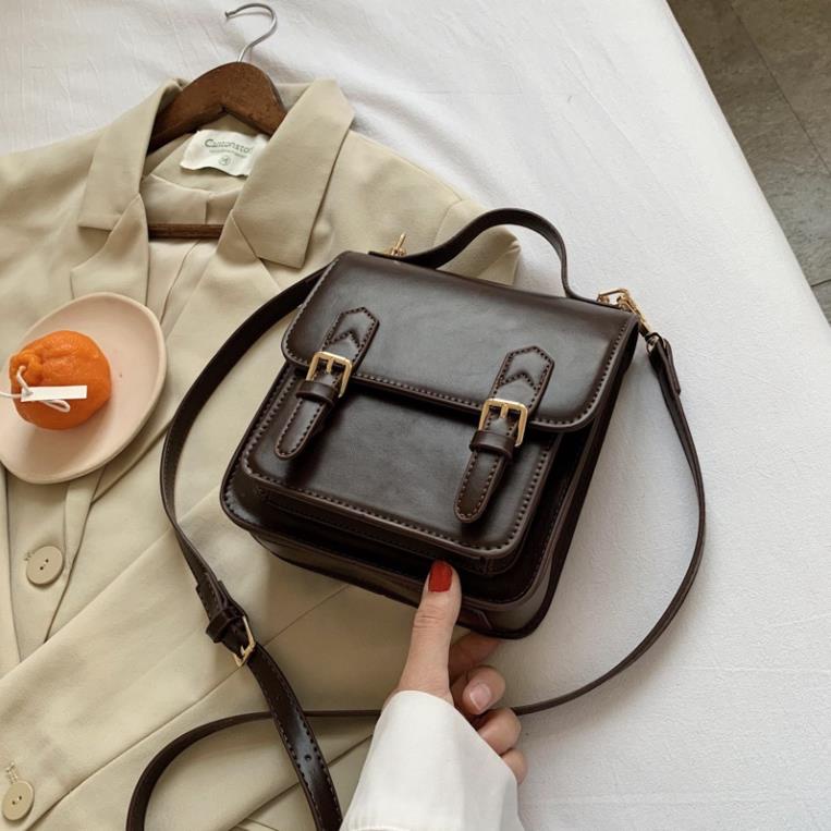 Túi đeo chéo nữ da trơn size nhỡ phong cách 2 ngăn thời trang hàn quốc BL02