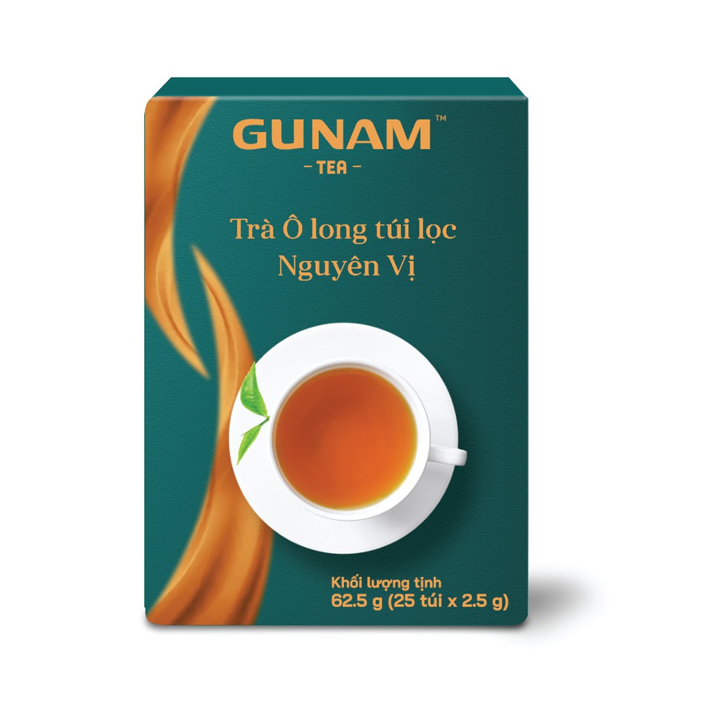 Trà Olong túi lọc GUNAM nguyên vị trà tươi (hộp 25 gói x 2,5g)