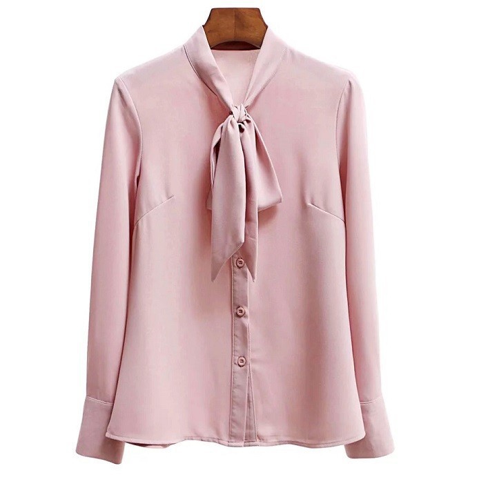 ÁO SƠ MI NỮ CÔNG SỞ TAY DÀI KIỂU CỔ CỘT NƠ | BigBuy360 - bigbuy360.vn