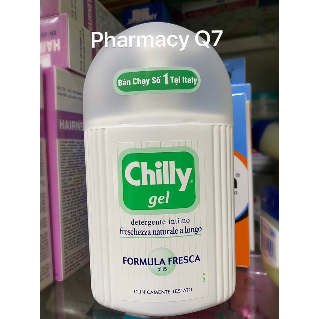 Dung dịch vệ sinh phụ nữ Chilly Gel , CHILLY XANH Delicato 200ml / Se se lạnh bùn tươi mát, Dưỡng mềm mại sạch diệu êm