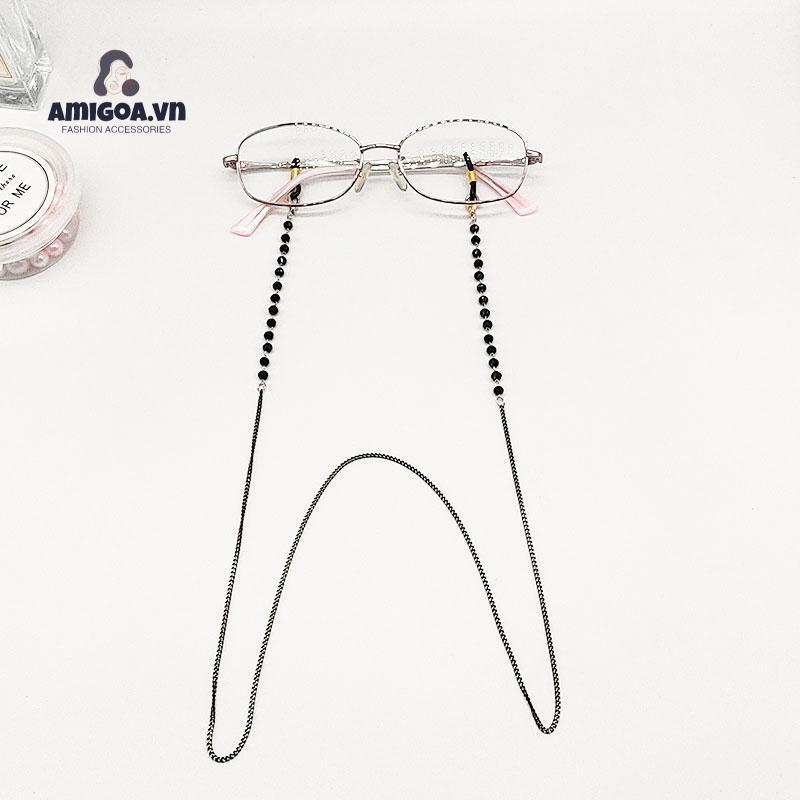 ✨✨Dây Xích Kim Loại Đính Ngọc Trai Chống Trượt Đeo Kính