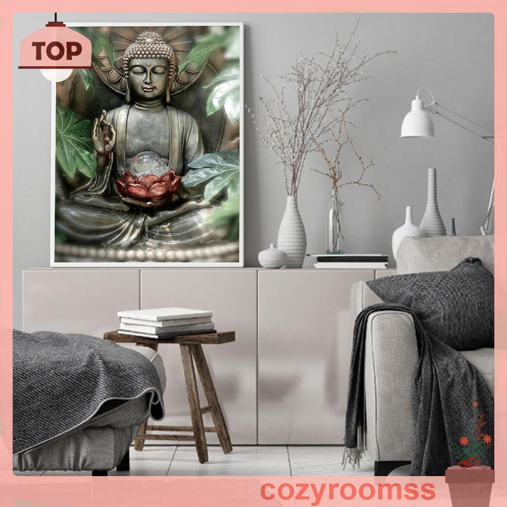 (canvas no printing)  Tranh Thêu Chữ Thập DIY 11CT Hình Phật Độc Đáo