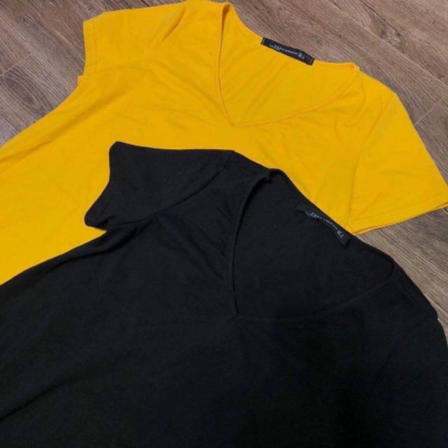 Váy suông cổ tim trơn