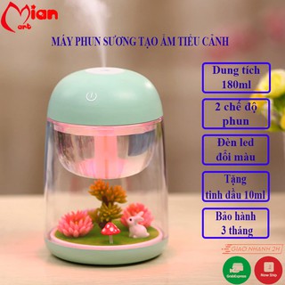 Máy phun sương tạo ẩm, máy xông tinh dầu tiểu cảnh 180ml - MIAN MART