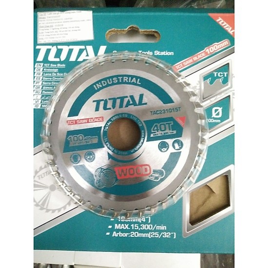 Lưỡi cưa gỗ hợp kim TCT Total