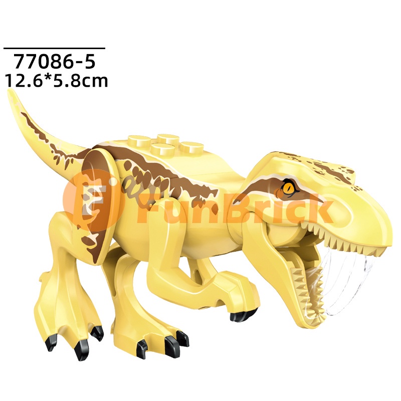 Mô hình đồ chơi khối xây dựng nổi tiếng khủng long tyrannosaurus rex velociraptor styx