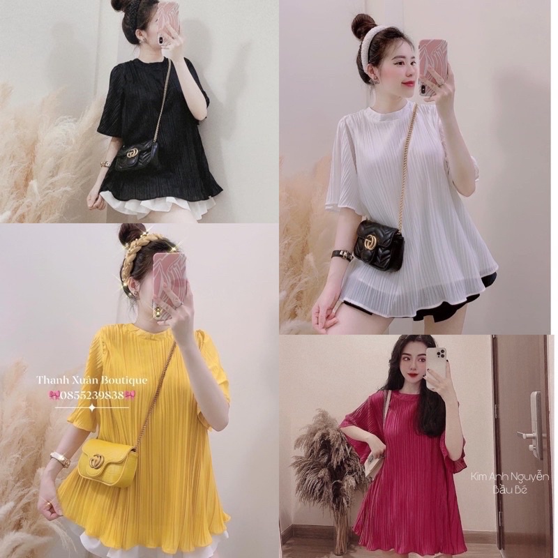 Áo dập ly tay lỡ quảng châu
