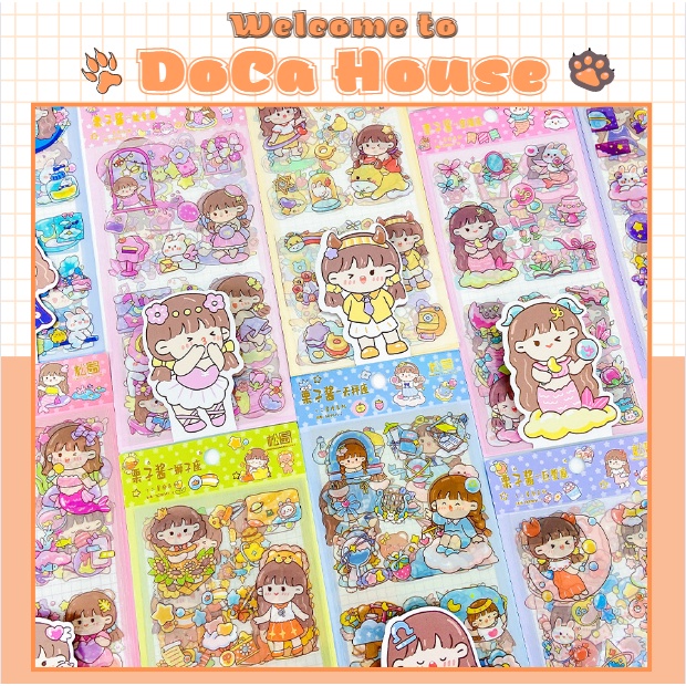 Set 5 Tấm Sticker Chủ Đề 12 Cung Hoàng Đạo Dễ Thương Trang Trí Sổ Tay, Đồ Dùng, Album