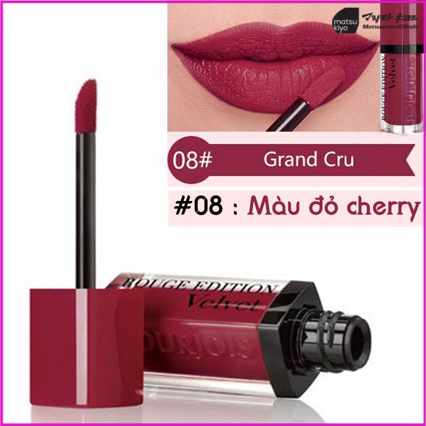 Son kem lì Bourjois Rouge Edition Velvet 7.7ml màu 08 - Grand Cru - Màu đỏ cherry - Pháp