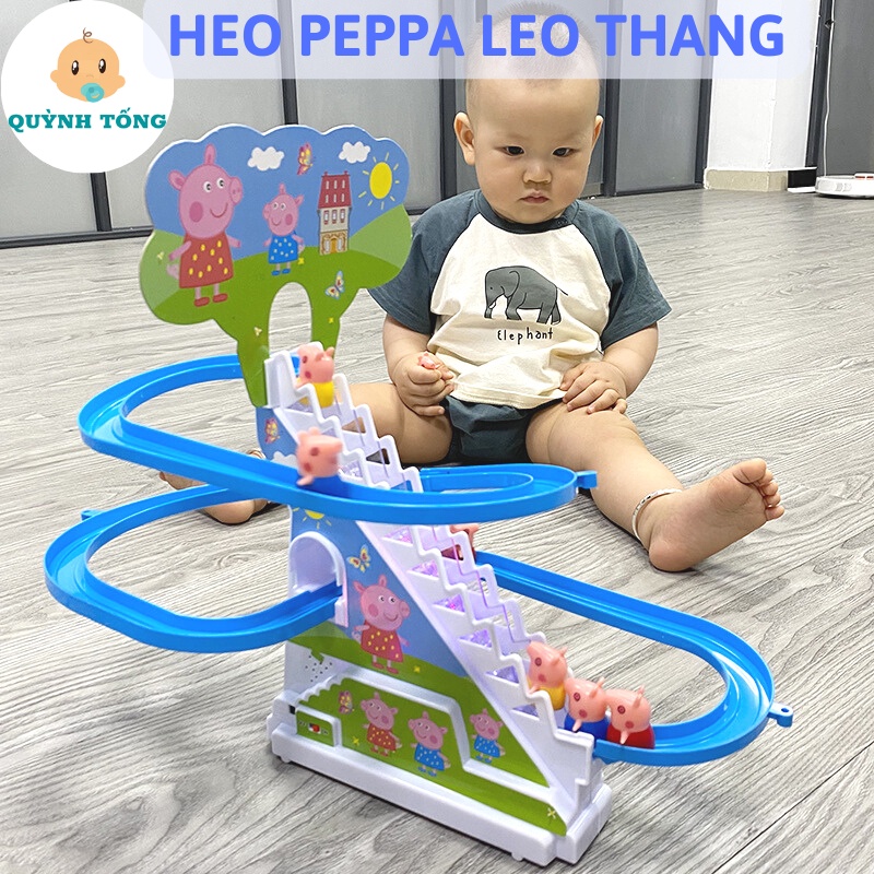 Đồ Chơi Heo Leo Thang, Vịt Vàng, Chó Cưu Hộ Trượt Máng( Tặng pin)