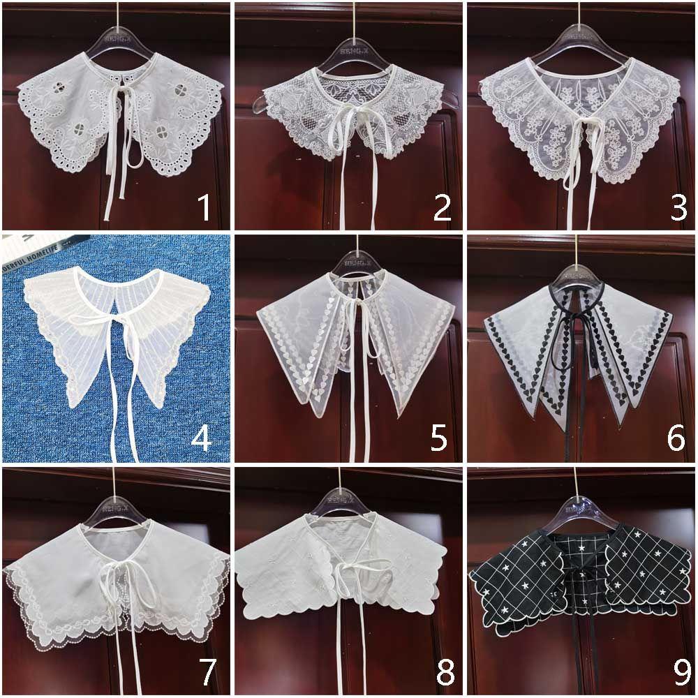 Cổ áo sơ mi giả bằng ren chống nắng đa năng thời trang đa năng cho nữ