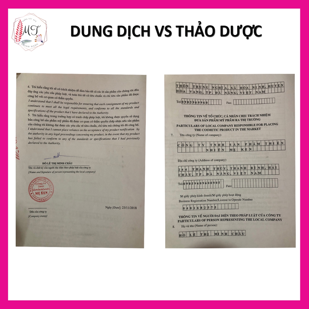 Dung Dịch Vệ Sinh Phụ Nữ Thảo Dược Mẹ ken 100ml - Tinh Chất Trầu Không, Ngải Cứu, Hết Mùi Hôi Làm Hồng Và Se Khít