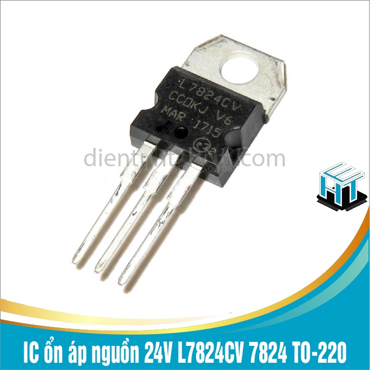 Combo 4 con IC ổn áp nguồn 24V L7824CV 7824 chân cắm TO-220 loại tốt