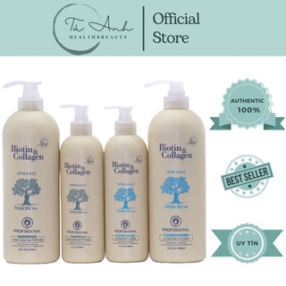 Dầu gội dầu xả Biotin và Collagen trắng 500ml – 1000ml