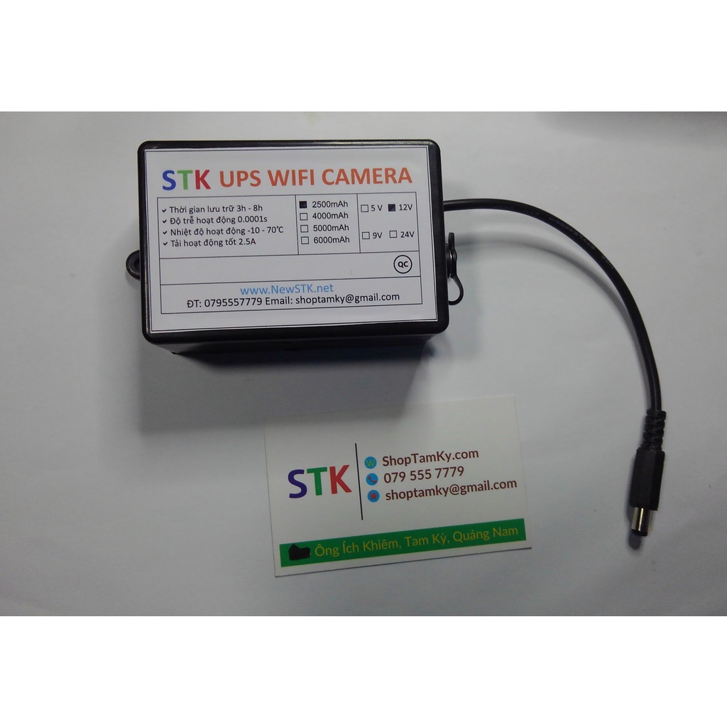 Nguồn dự phòng 12V  - 3000mAh - UPS 12V3 - STK